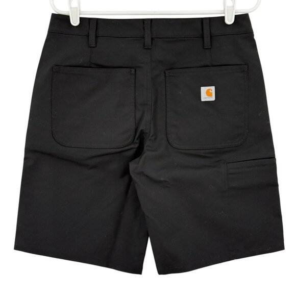 NWT Carhartt Women's Regular Fit Black Canvas Work Shorts Size 8 Inseam 10" - Picture 2 of 11